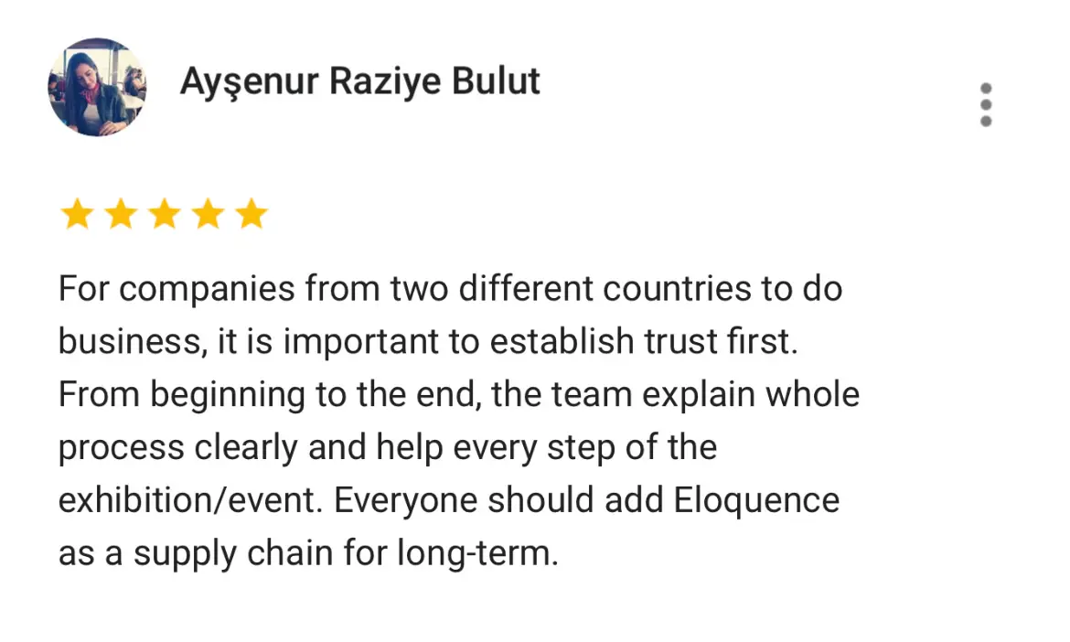 Reseña de cliente de Eloquence 9